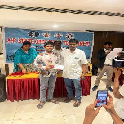 AP State Open Chess Tournament U-13 Age Category 2nd Place